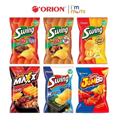 Bánh Snack Khoai Tây Swing Orion đủ Vị Gói Nhỏ Và Gói Lớn Bánh Kẹo Ăn