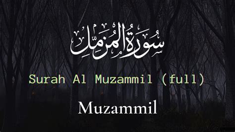 Surah Al Muzammil Muzammil Al Muzammil Beautiful Voice Surah