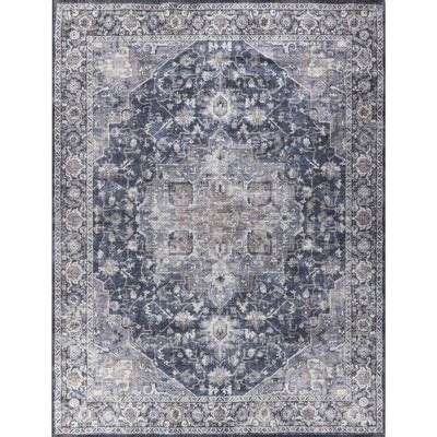 Nicole Curtis Machine Washable Series Vintage Indoor Area Rug Ivory