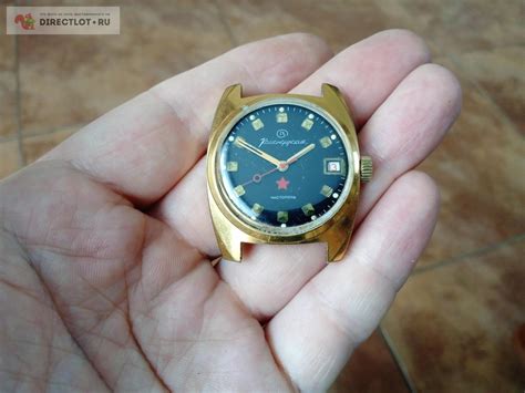 Часы Командирские Чистополь, ЗАКАЗ МО СССР позолоченные, AU5, календарь ...