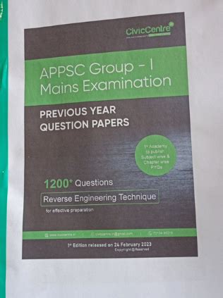 Civiccentre Appsc Group Mains Examination Previous Year Papers