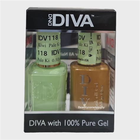 Dnd Diva Duo Gel And Lacquer 118 Pale Kiwi Beauty Zone Nail Supply