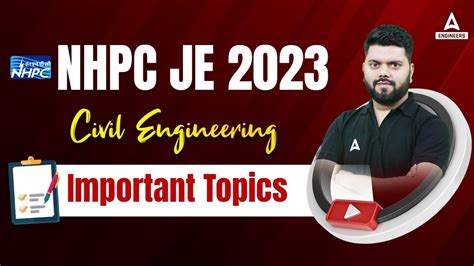 Nhpc Je Civil Important Topics Nhpc Je Recruitment Youtube