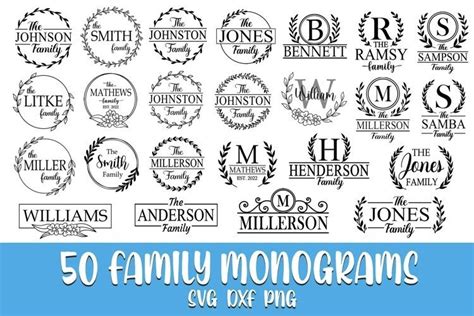 Family Monogram Svg Bundle, Monogram Svg Graphic by litkedesigns ...