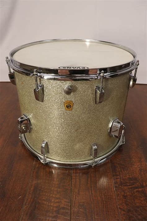 Ludwig 12x15 Floor Tom Drum 3ply Silver Sparkle Vintage Reverb