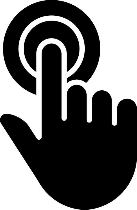 Hand push button icon or symbol. 24278474 Vector Art at Vecteezy