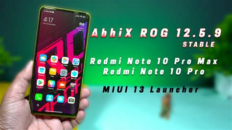 Stable Abhix Rog Edition For Redmi Note Pro Max Review Youtube