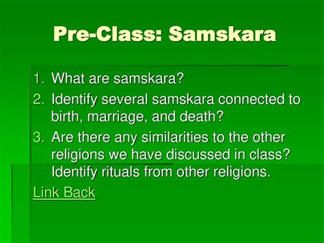 Pre Class Samskara What Are Samskara Ppt Download