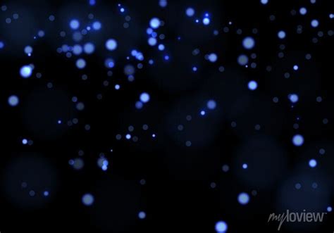 Blue Bokeh Overlay Light Background Sparkle Effect With Particles