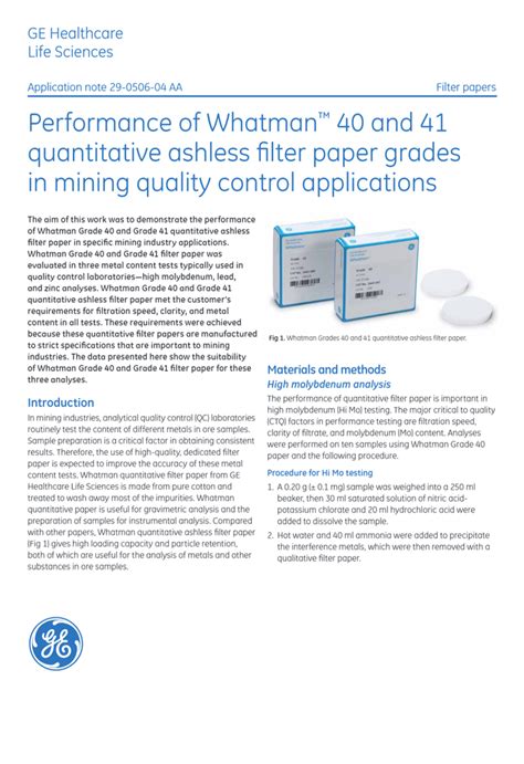 Whatman Quantitative Filter Papers Ashless Grade At Best Price In