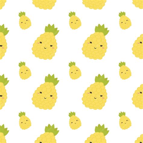 Premium Vector Summer Pineapple Seamless Pattern Vector