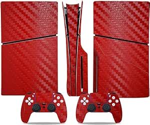 Calcomanía para PS5 Slim Console Disk Edition cubierta adhesiva rojo