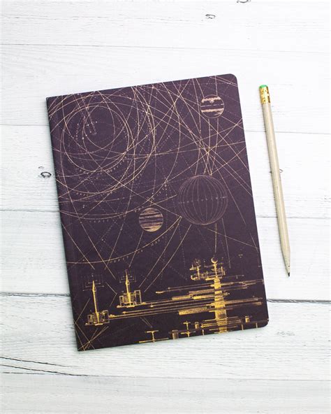 Vintage Astronomy Softcover Notebook Orbits Space Notebook Etsy