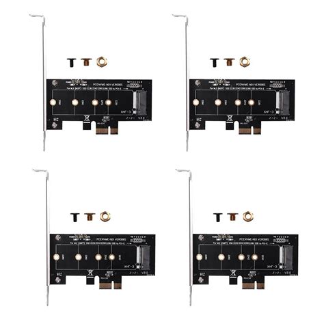 4X Cards PCIE to M2 Adapter PCI Express 3.0 X1 to NVME SSD M2 PCIE ...