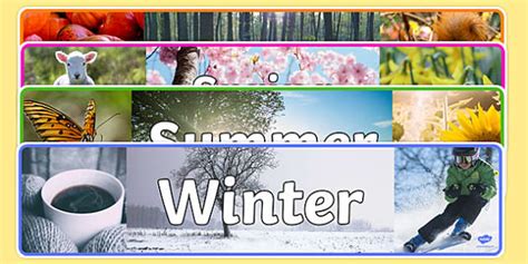 4 Seasons Photo Display Banner Pack Teacher Made Twinkl