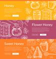 Piles Of Hand Drawn Honey Elements Set Royalty Free Vector