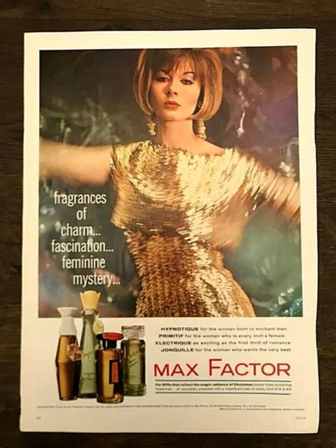 Rare Vintage Original 1964 Vogue Magazine Ad Advert Picture Max Factor