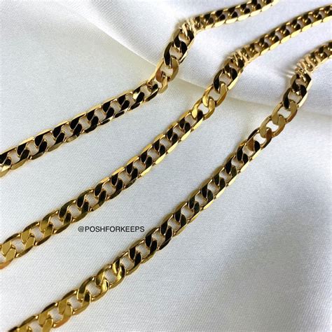 18k Gold Cuban Anklet Poshforkeeps