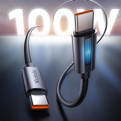 Mcdodo 麥多多 【南紡購物中心】 Usb C To Type C Pd 12m 100w 快充充電傳輸線 Led 呼吸燈 星爍系列 雙