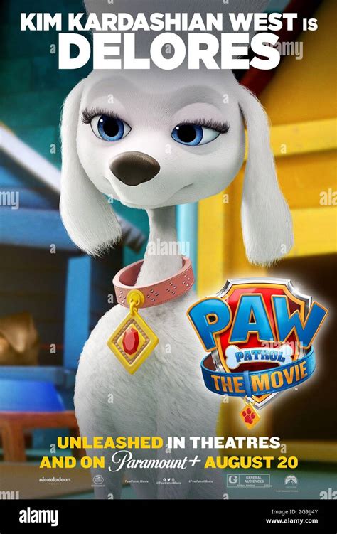 PAW PATROL: THE MOVIE, character poster, Delores (voice: Kim Kardashian ...