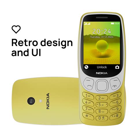 Nokia 3210 4G Basic Phone Original 2.4'' Type-C Charging 2MP Rear Cam