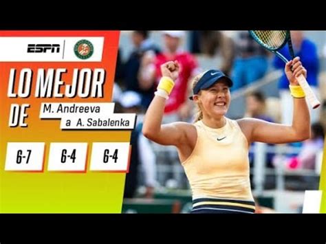 Roland Garros 2024 Mirra Andreeva de 17 años venció a Aryna