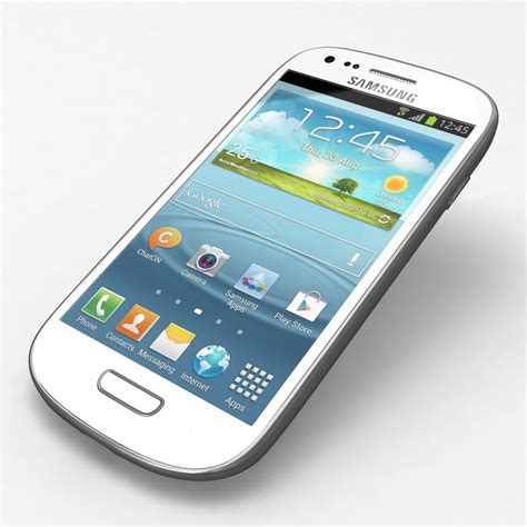 Samsung I8190 Galaxy S3 Mini Beyaz 3D Model 59 3ds C4d Fbx Lwo