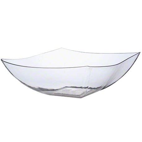 Fineline Settings Wavetrends Clear 128oz Square Plastic Serving Bowl