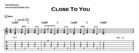 Carpenters - Close To You | Guitar Lesson, Tab & Chords | JGB