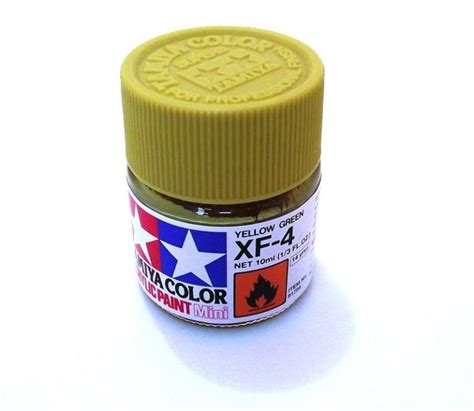 XF 4 TAMIYA ACRYLIC PAINT FLAT YELLOW GREEN RC WORLD HOBBIES AUSTRALIA