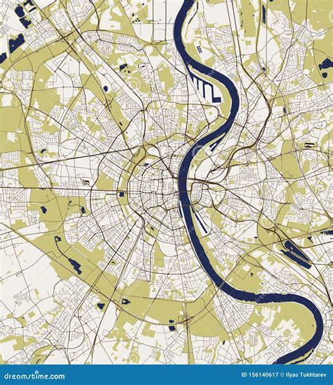 Administrative And Street Map Of The City Of Cologne Off