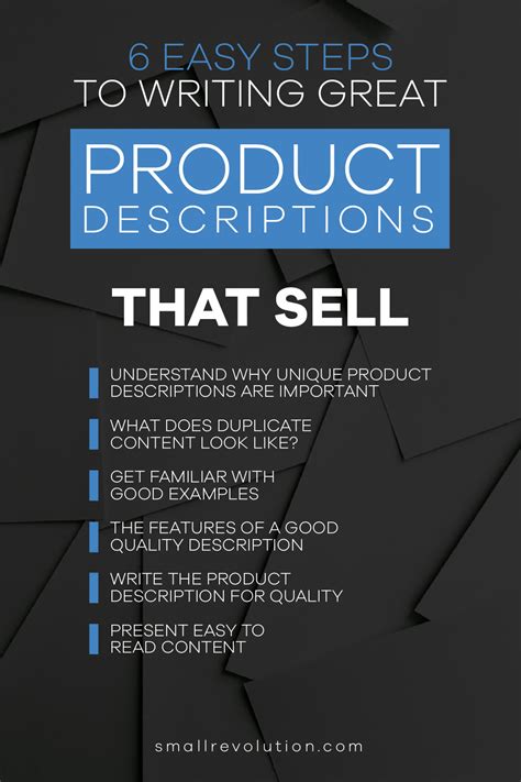 How To Write Store Product Descriptions Descriptive Writing Sales