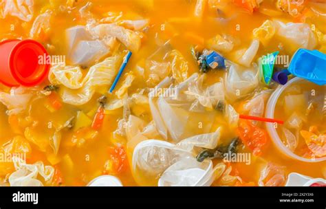 Plastic Soup Problem Marine Pollution By Plastics Stock Photo Alamy