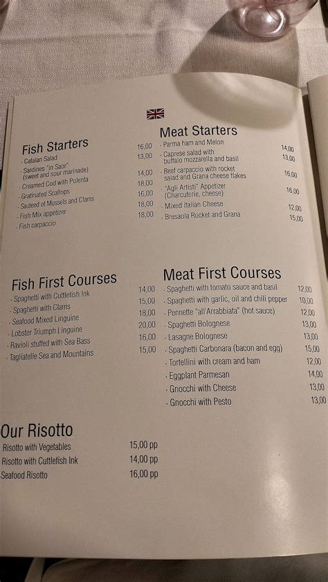 Menu Da Al Gallo D Oro Ristorante Venezia