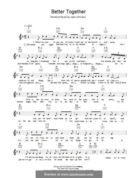 Better Together By J Johnson Sheet Music On Musicaneo