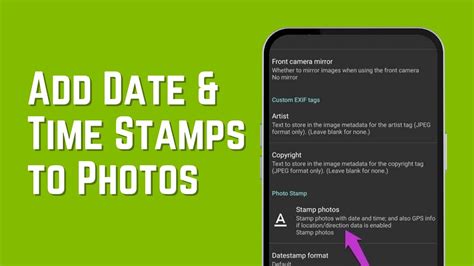 How To Add Date And Time Stamps To Photos On Android Youtube