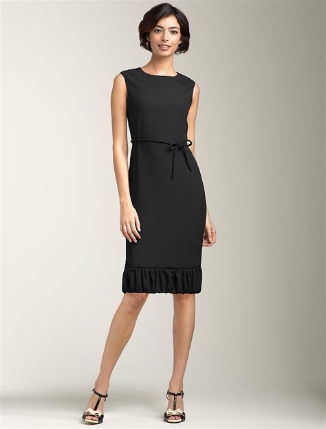 Talbots Ruched Hem Dress Dresses Black Dress Classic Black Dress