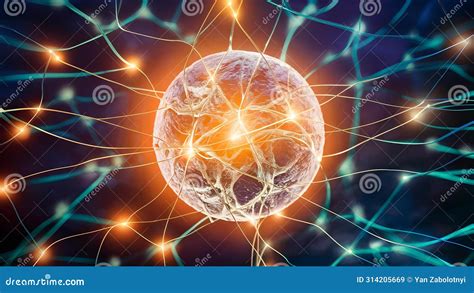 Illuminated Nexus Of Neural Connections Concept Neuroscience Brain