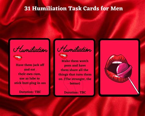 The Submissive Male Humiliation Sex Bundle Includes Femdom Cards