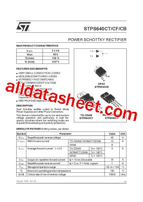 Stps Cb Tr Datasheet Pdf Stmicroelectronics