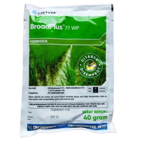 Jual Herbisida Broadplus 77 WP 40 Gram Ally Plus Sistemik Shopee