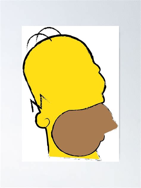 "Homer Simpson Outline" Poster by trhagen | Redbubble