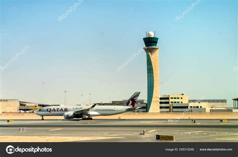 Airbus A350 of Qatar Airways at Hamad International Airport in Doha ...