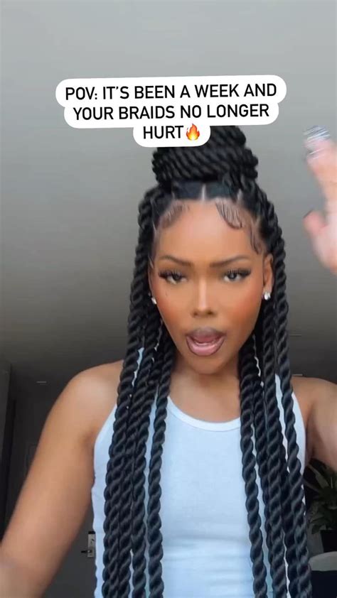 Big Twist Braids 😍😍 Big Twist Braids Hairstyles Twist Braid