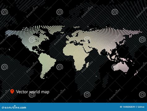 Mapa Abstracto Del Vector Del Mundo Ilustración del Vector