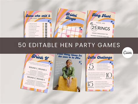 Hen Party Games Printable Retro Hen Do Games Download 90s - Etsy