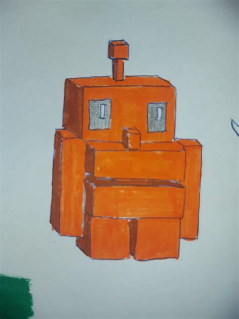 Copper golem fan art I made : Minecraft