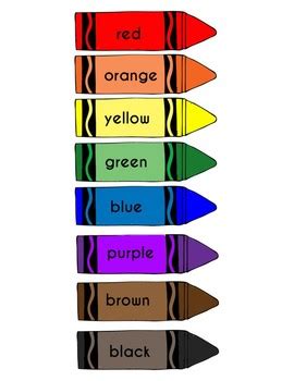 Printable Color Crayons