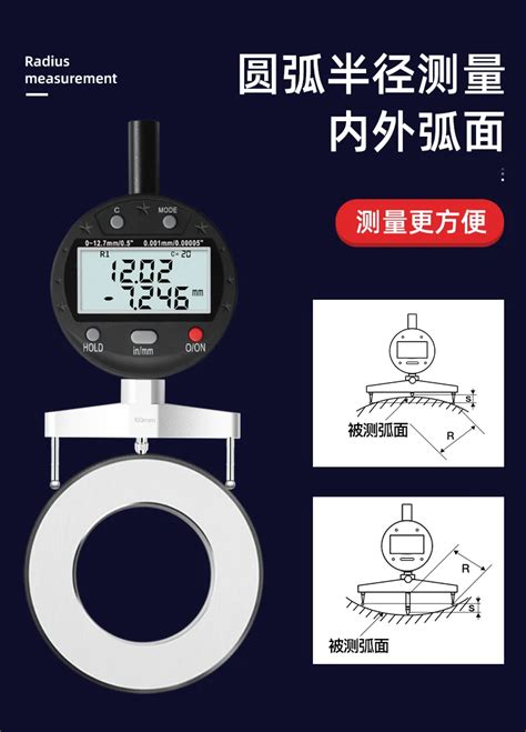 Akurasi Tinggi Digital Radius Gauge Digital Radius Indikator Untuk