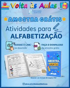 87 ideias de Atividades Didáticas para Alfabetização em 2023 material